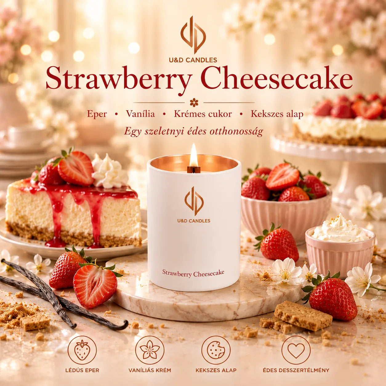 Strawberry Cheesecake - Egy szeletnyi epres otthonosság