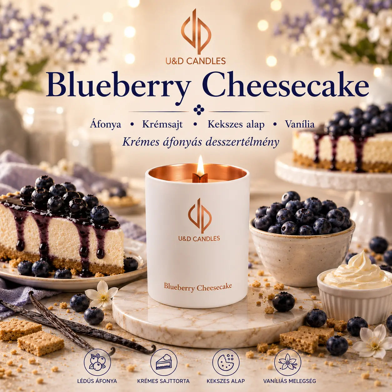 Blueberry Cheesecake – New York-i áfonyás sajttorta