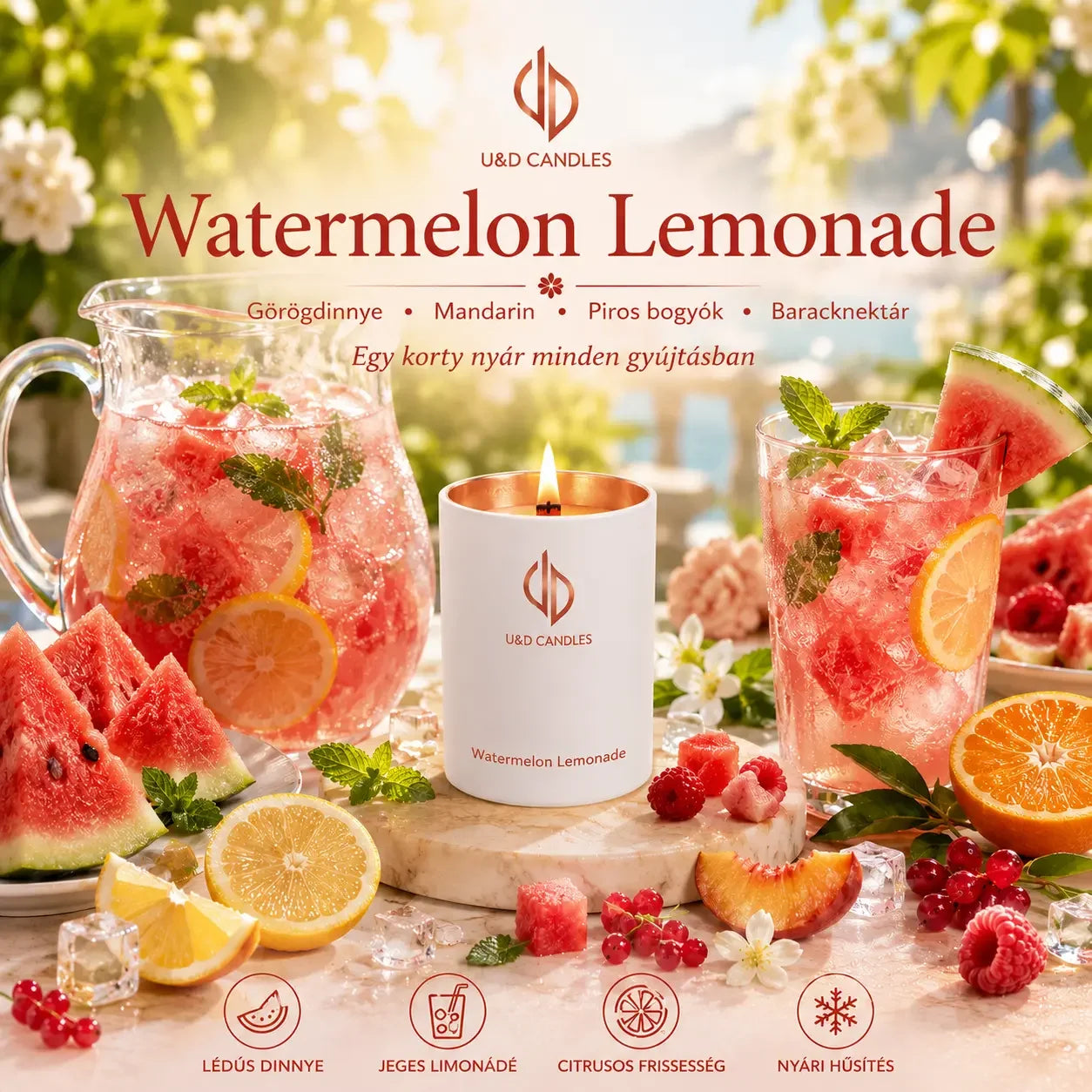 Nyári kollekció - Csomagajánlat, mely tartalmazza: Hawaiian Coconut Breeze, Strawberry Dreams, Summer Berry Blush, Blood Orange, Watermelon Lemonade + a hozzá járó ajándékok